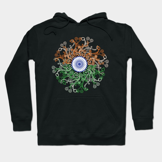 India-tiranga Hoodie by Myartstor 